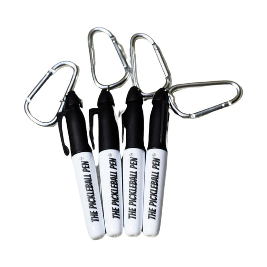 Pickleball Pen 4-Pack showing hooks