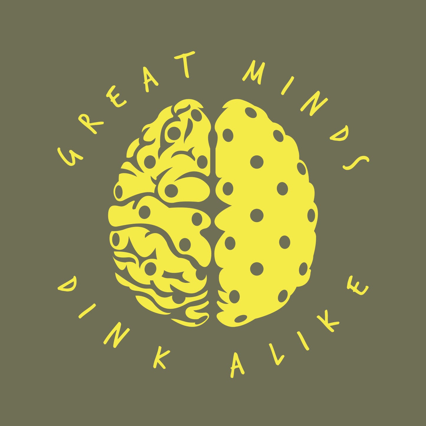 Great Minds Dink Alike brain with holes in it from Soul Bandit Pickleball