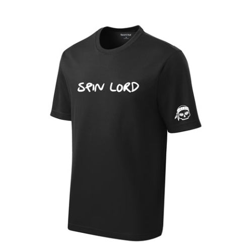 Mens Pickleball Performance Spin Lord Shirt Moisture wicking with skull logo on sleeve by Soul Bandit Pickleball